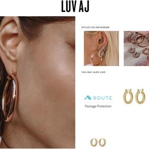 LUV AJ Pave Rosegold Earrings